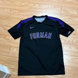 Nike Black and Purple Furman Tee M